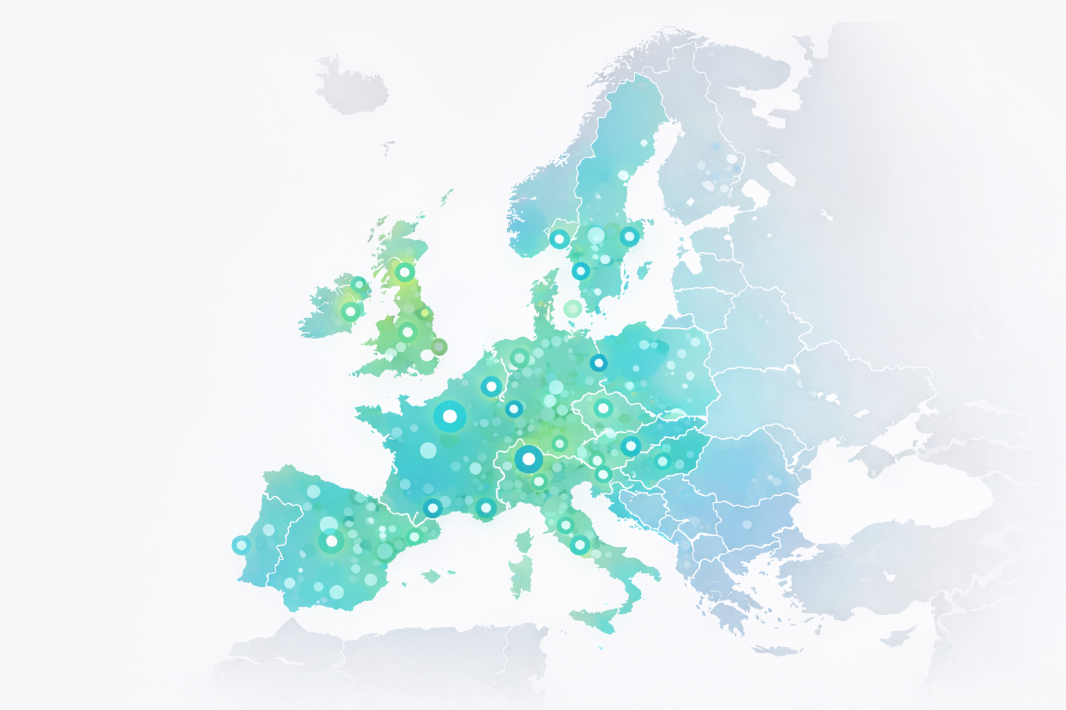European cities AI visibility map